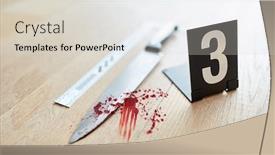  Presentation with murder blood - Presentation enhanced with evidence after a murder background and a lemonade colored foreground