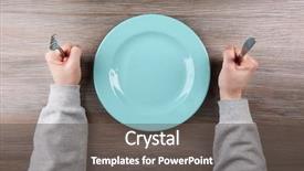  Presentation with empty - Presentation having knife with empty plate hunger background and a dark gray colored foreground