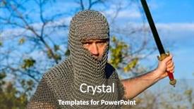  Presentation with knight - Cool new presentation with knight wearing armour and sword backdrop and a  colored foreground