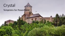  Presentation with gothic castle - Amazing presentation having knighthood - gothic castle stara lubovna backdrop and a  colored foreground