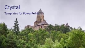  Presentation with gothic castle - Audience pleasing slides consisting of knighthood - gothic castle stara lubovna backdrop and a  colored foreground