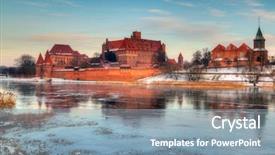  Presentation with frozen - PPT layouts having knighthood - teutonic castle in malbork background and a  colored foreground