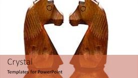  Presentation with knights - Audience pleasing theme consisting of knights-face-to-face-symmetrical backdrop and a red colored foreground