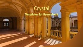 Presentation with knights - Beautiful PPT theme featuring knights-of-the-templar-convents backdrop and a tawny brown colored foreground