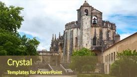  Presentation with knights - Slides having knights of the templar convents background and a coral colored foreground