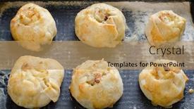  Presentation with jewish - Cool new presentation theme with knishes with potato and onion on baking sheet - jewish pastry backdrop and a coral colored foreground