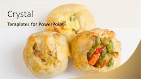  Presentation with jewish - Audience pleasing PPT theme consisting of knishes with vegetables potato onion and cheese scallions - jewish pastry backdrop and a blonde colored foreground