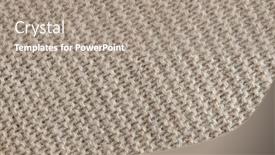  Presentation with brown - Slides featuring knit-texture-of-undyed-brown background and a gray colored foreground