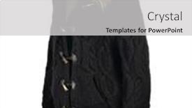  Presentation with mannequin - Cool new presentation theme with knitted-cardigan-sweater-on-ghost backdrop and a light gray colored foreground