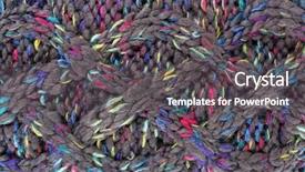  Presentation with fabric - Cool new presentation theme with knitted fabric background close up backdrop and a dark gray colored foreground