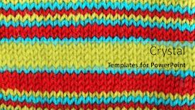  Presentation with fabric - Presentation design with knitted-fabric-background background and a yellow colored foreground