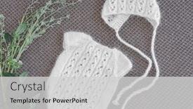  Presentation with knitted clothes - Cool new presentation with knitted-newborn-baby-clothes-composed backdrop and a light gray colored foreground