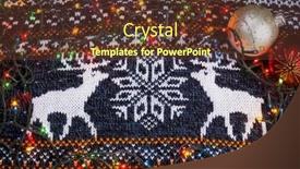  Presentation with ugly christmas sweater - Presentation theme consisting of knitted-nordic-sweater-with-moose background and a tawny brown colored foreground