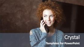  Presentation with grey - Presentation theme with knitted sweater talking on landline background and a ocean colored foreground