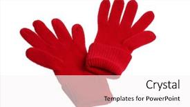  Presentation with red chinese winter festival - Amazing theme having knittes - red warm winter gloves cutout backdrop and a  colored foreground