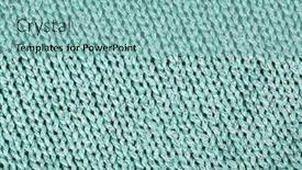  Presentation with knitting - Colorful presentation theme enhanced with knitting-texture-close-up backdrop and a seafoam green colored foreground