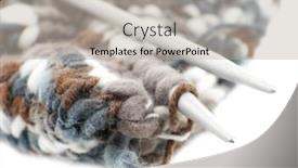  Presentation with knitting - Beautiful PPT layouts featuring knitting with spokes isolated on white backdrop and a light gray colored foreground