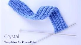  Presentation with knitting - Presentation enhanced with knitting-with-spokes-isolated background and a sky blue colored foreground
