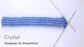  Presentation with knitting - Theme consisting of knitting-with-spokes-isolated background and a sky blue colored foreground