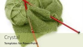  Presentation with needles - Slides enhanced with knitting-yarn-and-red-needles background and a yellow colored foreground