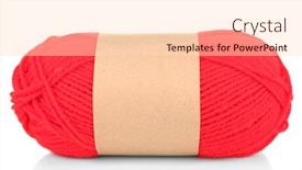  Presentation with yarn - Theme featuring knitting yarn isolated on white background and a lemonade colored foreground