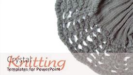  Presentation with knitting - Presentation theme having knitting background and a lemonade colored foreground