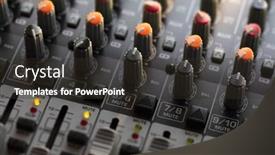  Presentation with switches - PPT layouts featuring knobs-and-switches-of-audio background and a tawny brown colored foreground
