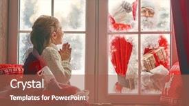  Presentation with child enjoy - PPT layouts featuring knock - cute little child girl is background and a coral colored foreground