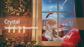  Presentation with merry christmas - Colorful slide deck enhanced with knock - merry christmas santa claus is backdrop and a coral colored foreground