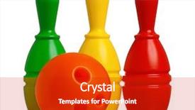  Presentation with bowling - Slide deck enhanced with stack of cool summer white and blue clothes with different textures background and a light gray colored foreground