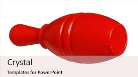  Presentation with plastic bag impact on environment - Presentation theme enhanced with knock challenge tournament - single plastic skittle of toy background and a lemonade colored foreground