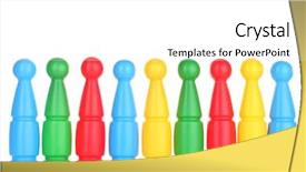  Presentation with bowling - Presentation theme featuring knock tournament - colorful plastic skittles of toy background and a white colored foreground