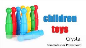  Presentation with bowling - PPT theme enhanced with knock tournament - colorful plastic skittles of toy background and a  colored foreground