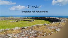  Presentation with county cork - Amazing slide deck having knockdrum-hill-top-circular-stone backdrop and a light blue colored foreground