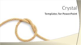  Presentation with rope - Presentation theme having knot-made-of-rope-rope background and a white colored foreground
