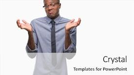  Presentation with african american business - Cool new presentation theme with know - young african american business man backdrop and a white colored foreground