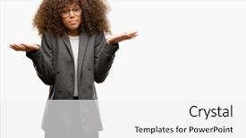  Presentation with african american business - Amazing presentation theme having know employees - african american business woman wearing backdrop and a  colored foreground