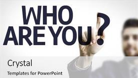  Presentation with business - PPT layouts enhanced with know individual - business man pointing to transparent background and a white colored foreground