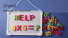  Presentation with displaying - Colorful slide deck enhanced with know numbers - white board displaying a mathematical backdrop and a teal colored foreground