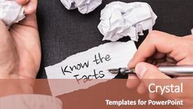  Presentation with i know - Slide deck with know the facts background and a coral colored foreground