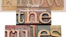  Presentation with wood - Presentation consisting of know the rules - isolated text background and a coral colored foreground