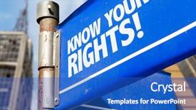  Presentation with civil rights - Beautiful presentation theme featuring know your rights written backdrop and a teal colored foreground
