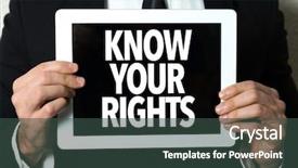  Presentation with equality in rights - Presentation theme enhanced with know your rights background and a ocean colored foreground