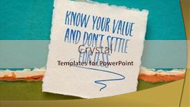  Presentation with inspirational abstract - Presentation design enhanced with know-your-value background and a lemonade colored foreground