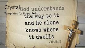  Presentation with top 150 - Cool new PPT theme with knowing jesus - top- 150 bible verses backdrop and a mint green colored foreground