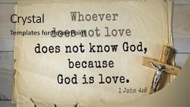  Presentation with top 150 - Presentation theme having knowing jesus - top-150 bible verses about love background and a mint green colored foreground