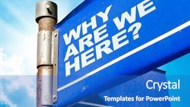  Presentation with road stop sign - Colorful slide deck enhanced with knowing yourself - why are we here written backdrop and a teal colored foreground