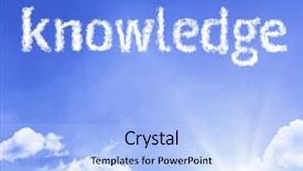  Presentation with knowledge - Slide set consisting of knowledge cloud word background and a light blue colored foreground