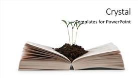  Presentation with knowledge - Presentation theme consisting of knowledge concept with books background and a white colored foreground