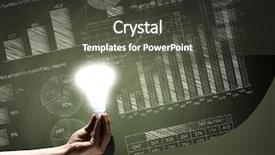  Presentation with knowledge - Slide deck featuring knowledge economy - conceptual image with light bulb background and a dark gray colored foreground